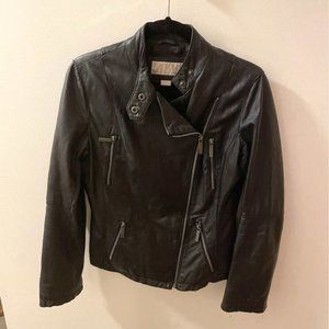 Michael Kors Black Leather Moto Jacket